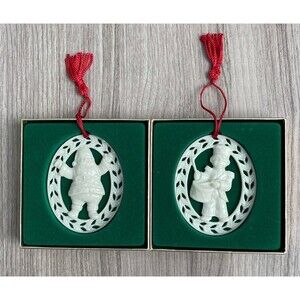 Vintage Lenox Drummer Boy And  Santa Claus In Box